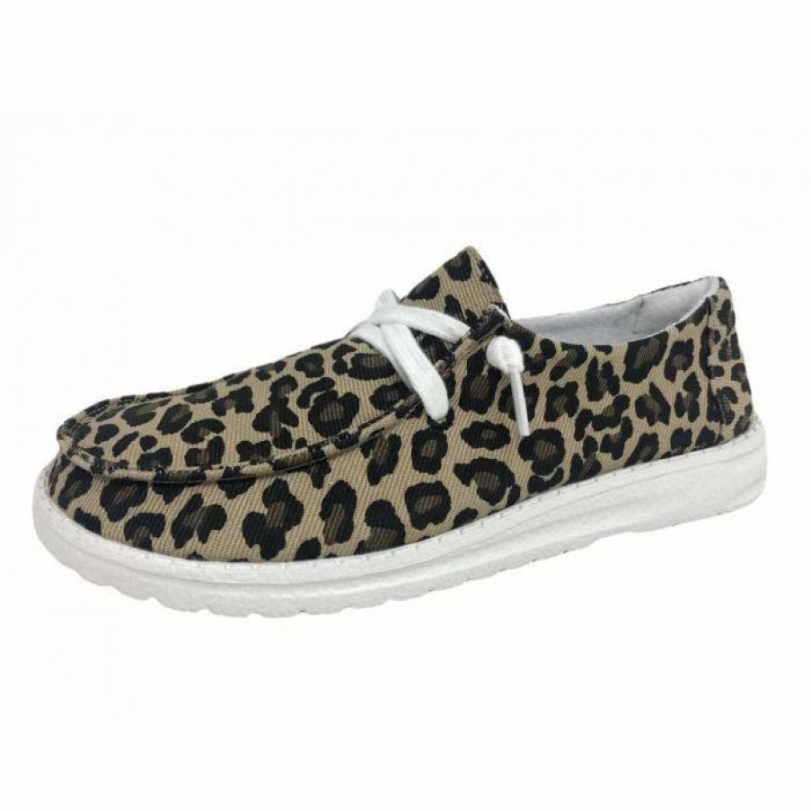 Boots & Shoes * | Western Edge Gypsy Jazz Taupe Cheetah Shoes
