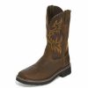 Boots & Shoes * | Justin Boot Co. Justin Men'S Brown H2O Steel Toe Boots