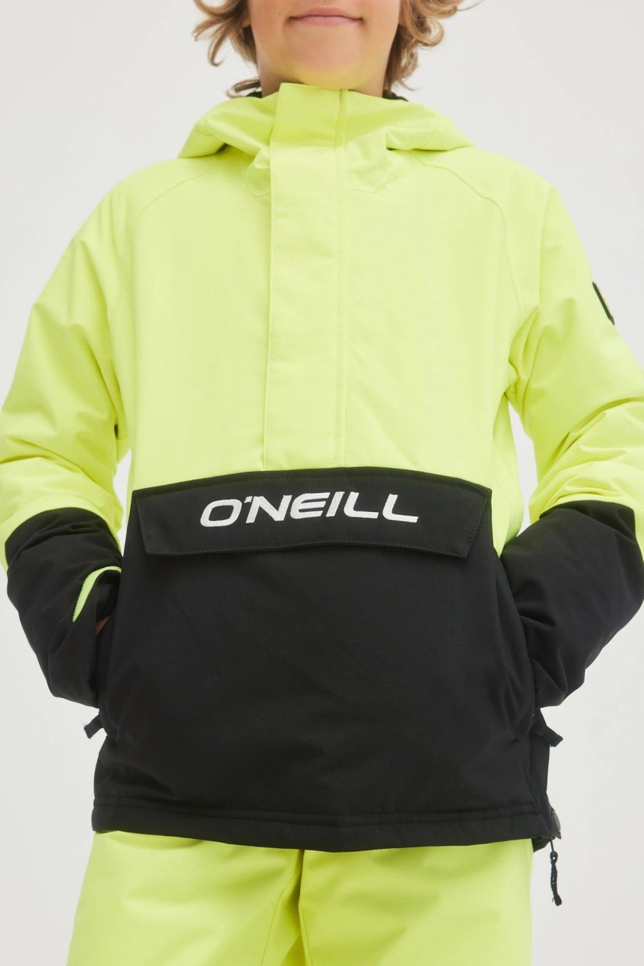 Boys * | O'Neill Anorak Jacket Pyranine Yellow Colour Block