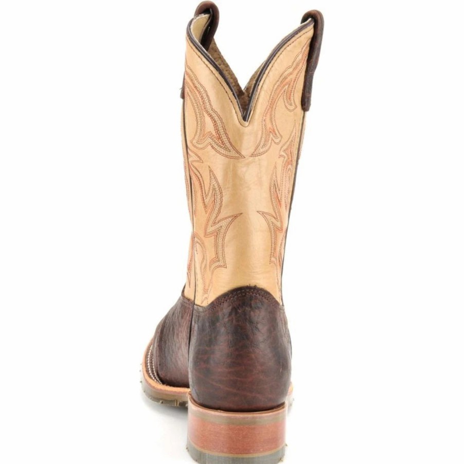 Boots & Shoes * | Double-H Boots Double H Men'S Graham Bison & Taupe Steel Toe Wide Square Toe Roper