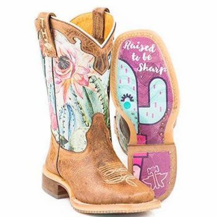 Boots & Shoes * | Karman Western Apparel Karman Girls Square Toe Boot