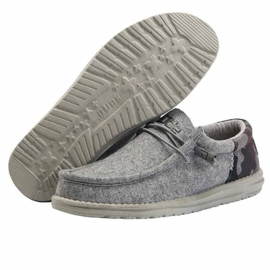 Boots & Shoes * | Heydude Hey Dude Wally Funk Camo Grey