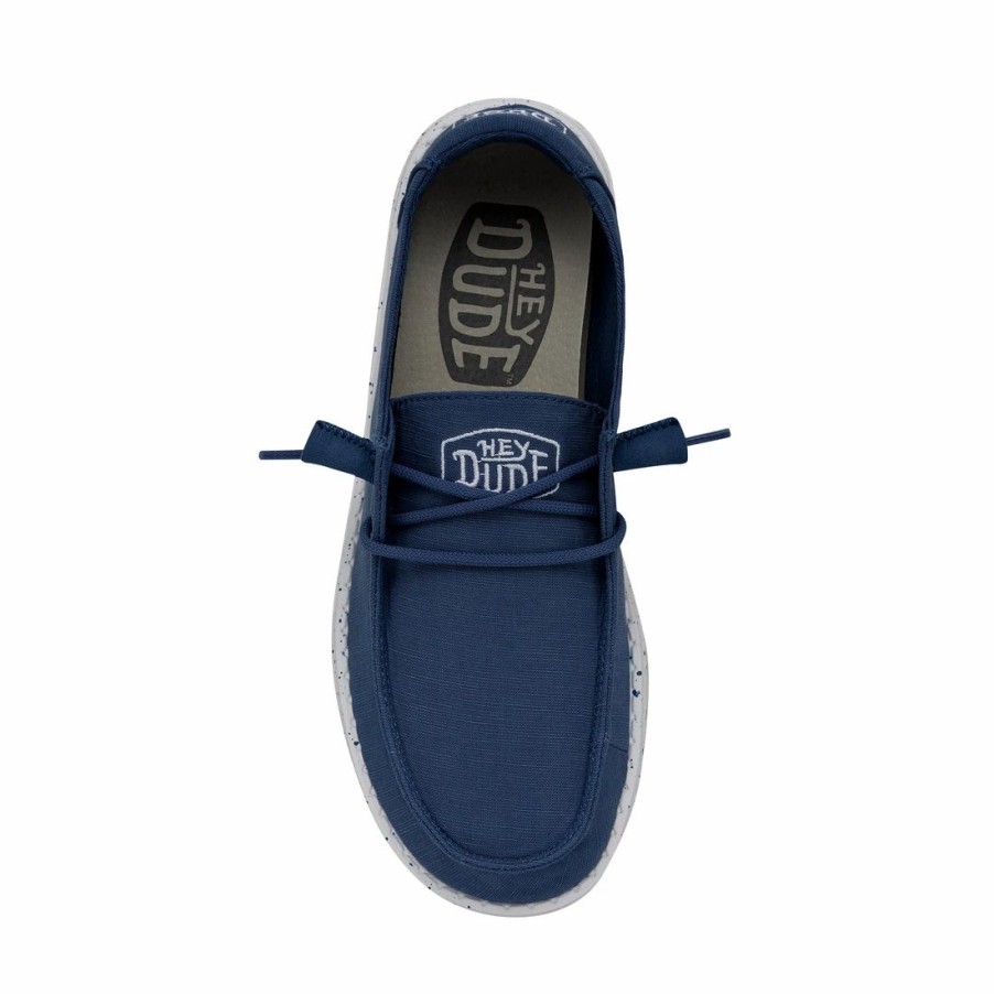 Boots & Shoes * | Heydude Hey Dude Wendy Slub Canvas True Blue