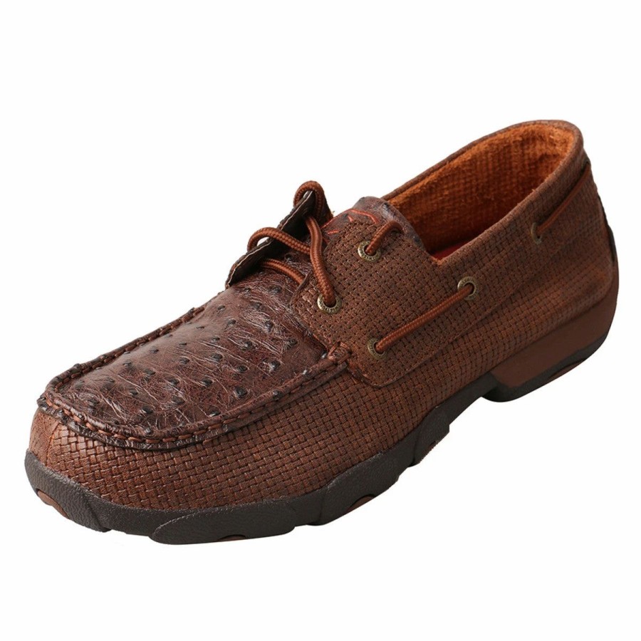 Boots & Shoes * | Twisted X Men'S Brown Ostrich Shoe