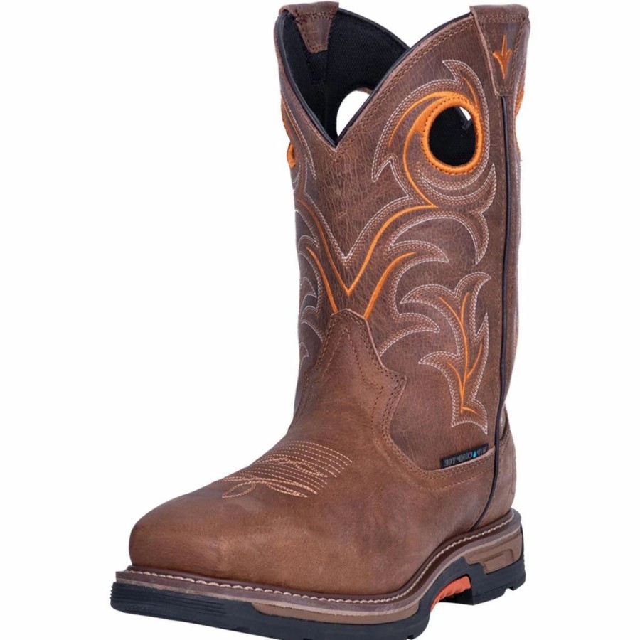 Boots & Shoes * | Dan Post Boot Company Men'S Brown And Orange Composite And Square Toe Boot