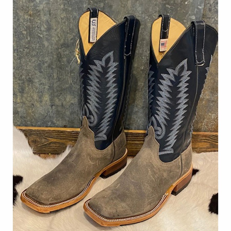 Boots & Shoes * | Anderson Bean Grey Waxy Kudu Royal Blue Boots