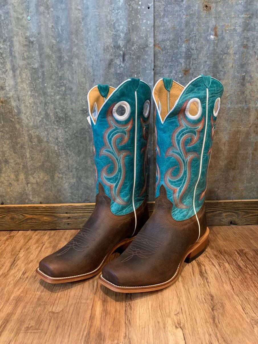 Boots & Shoes * | Horse Power By Anderson Bean Brown Cowboy Teal Top