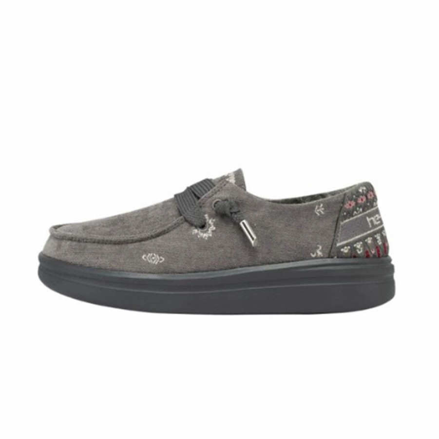 Boots & Shoes * | Heydude Hey Dude Wendy Rise Flora Charcoal