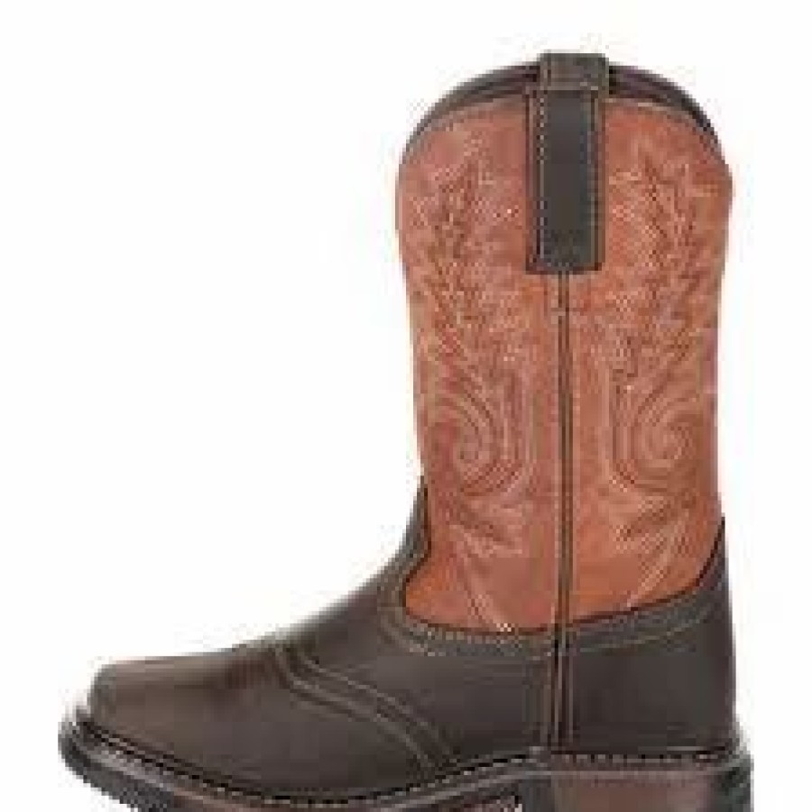 Boots & Shoes * | Rocky Shoes And Boots Rocky Boy'S Dark Chocolate Brown Boot