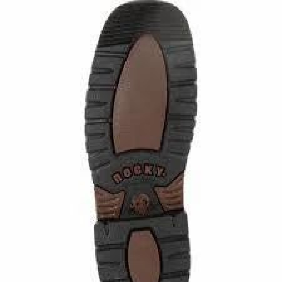 Boots & Shoes * | Rocky Shoes And Boots Rocky Boy'S Dark Chocolate Brown Boot