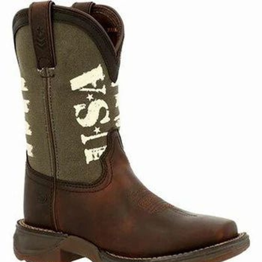 Boots & Shoes * | Rocky Shoes And Boots Lil' Rebel By Durango Little Kids Army Western Boot