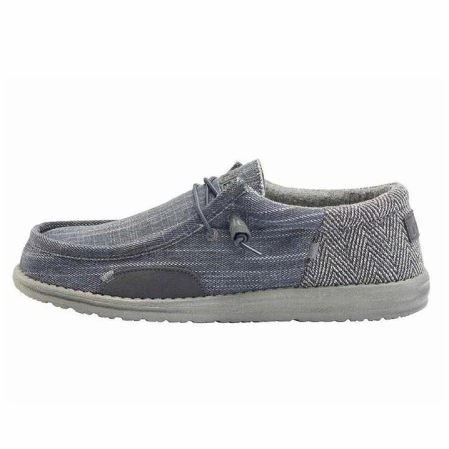 Boots & Shoes * | Heydude Hey Dude Wally Funk Herringbone Steel