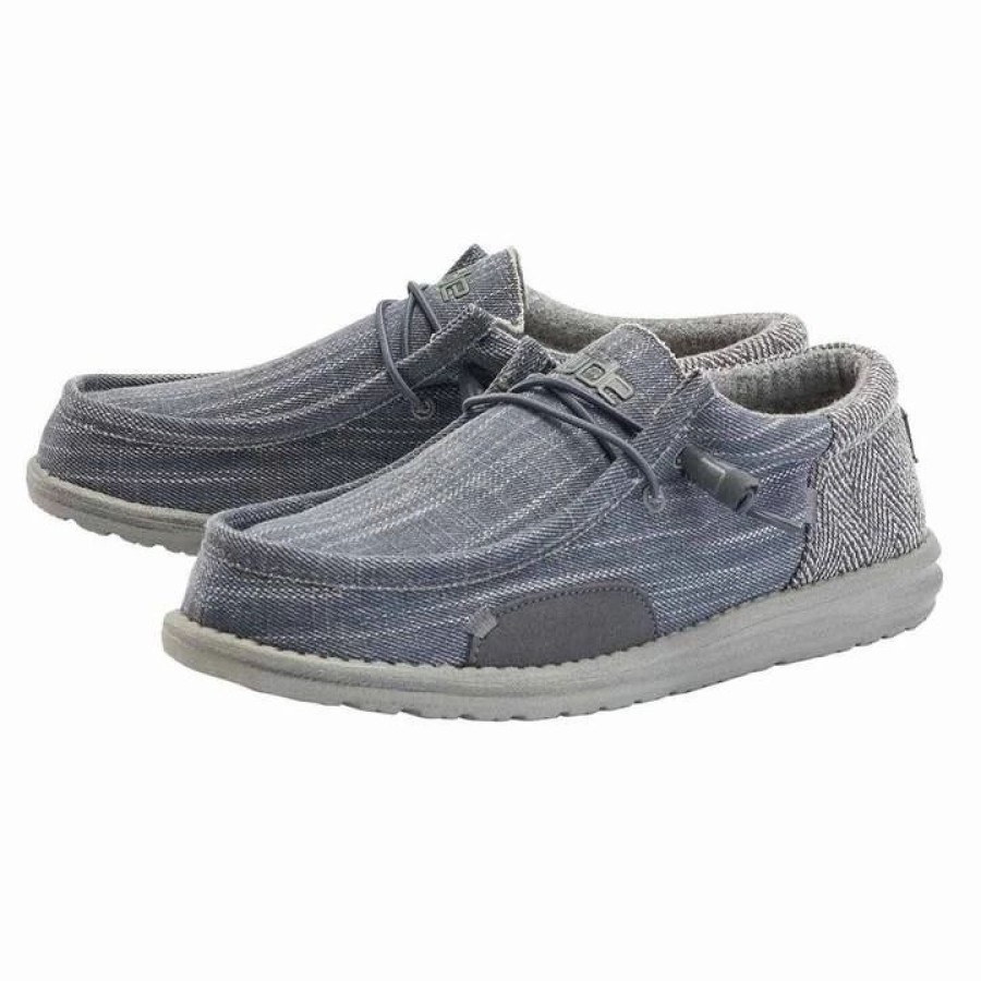 Boots & Shoes * | Heydude Hey Dude Wally Funk Herringbone Steel